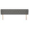 vidaXL Headboard with Ears Dark Grey 203 cm Fabric