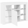 vidaXL Corner LED TV Cabinet Wall-mounted High gloss White 100x40x68cm