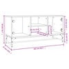 vidaXL TV Cabinet with Glass Doors Black 102x37x50 cm