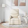 vidaXL Massage Recliner Chair Cream Fabric