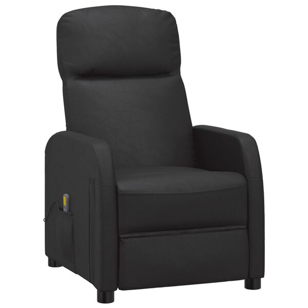 vidaXL Massage Chair Black Faux Leather