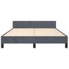 vidaXL Bed Frame without Mattress Dark Grey Queen Velvet