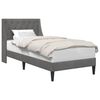 vidaXL Bed Frame with Headboard Dark Grey 107 x 203 cm Velvet