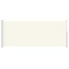 vidaXL Patio Retractable Side Awning 200x500 cm Cream