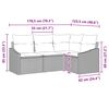 vidaXL Garden Sofa Set with Cushion 4 pcs Grey Poly Rattan