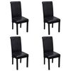vidaXL Dining Chairs 4 pcs Black Faux Leather