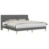 vidaXL Bed Frame with Headboard Dark Grey 107 x 203 cm Fabric