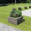 vidaXL Gabion Raised Bed Galvanised Steel 90x90x50 cm
