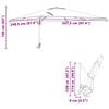 vidaXL Garden Parasol Anthracite 248.5 x 247.5 x 160 cm