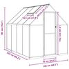 vidaXL Greenhouse with Base Frame Silver 224x169x195 cm Aluminium