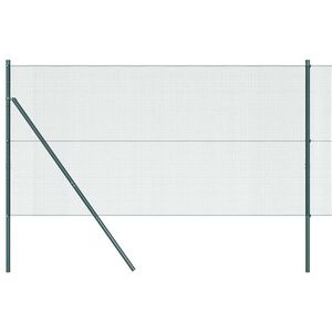 vidaXL Welded Wire Fence Ground Fix 25 x 1 m PVC-Coated Steel Green