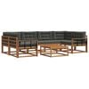 vidaXL Outdoor Sofa Set with Cushion 7 pcs Natural and Anthracite