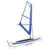 vidaXL Inflatable Stand Up Paddleboard with Sail Set Blue and White