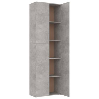vidaXL Office Cabinet Concrete Grey 60x32x190 cm Engineered Wood