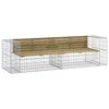 vidaXL Garden Bench Gabion Design 244x71x65,5 cm Impregnated Wood Pine