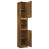vidaXL Bathroom Cabinet Smoked Oak 32x34x188.5 cm Engineered Wood