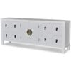 vidaXL Sideboard | White | MDF, Pinewood | Large | Doors | Asian Style Sideboard