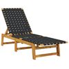 vidaXL Sun Loungers 2 pcs with Table Black Solid Wood Acacia