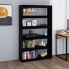 vidaXL Book Cabinet/Room Divider Black 100x30x167.5 cm Solid Pinewood