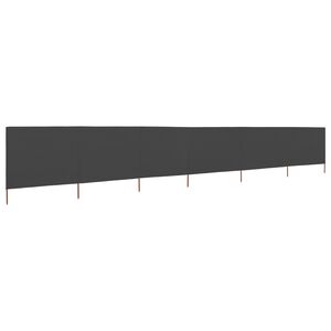 vidaXL Wind Screen | Grey | Non-woven fabric and wooden pole