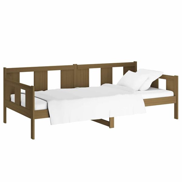 vidaXL Day Bed without Mattress Honey Brown Solid Wood Pine 90x190 cm Single