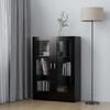 vidaXL Vitrine Cabinet Black 82,5x30,5x115 cm Engineered Wood