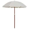 vidaXL Garden Parasol with Steel Pole 180 cm Sand