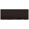 vidaXL Wall Shelf Dark Brown 160x60x(2-4) cm Treated Solid Wood Oak
