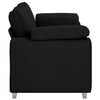 vidaXL Sofa 140cm Black Fabric