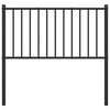 vidaXL Metal Replace Headboard Black 90 cm