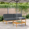 vidaXL Sofa Set Plain Anthracite 240 x 80 x 69 cm Solid Acacia Wood