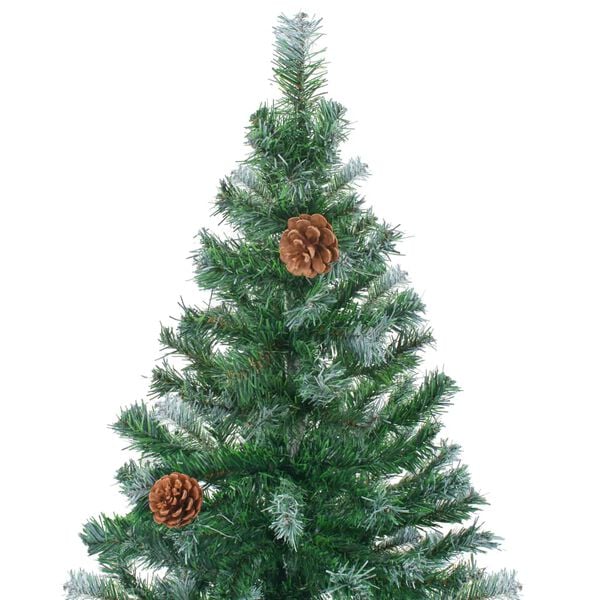 vidaXL Frosted Christmas Tree with Pinecones 150 cm