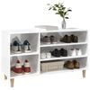 vidaXL Shoe Cabinet High Gloss White 102x36x60 cm Engineered Wood