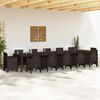 vidaXL Garden Dining Table Brown 400 x 100 x 73 cm Poly Rattan