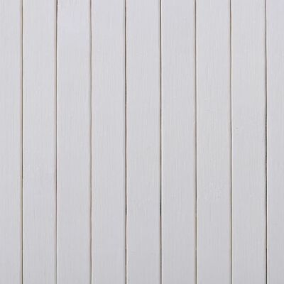 vidaXL Room Divider Bamboo White 250x165 cm
