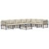 vidaXL 8 Piece Garden Lounge Set with Cushions Anthracite Poly Rattan