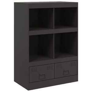 vidaXL Highboard Black 67x39x95 cm Steel