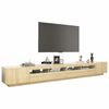 vidaXL TV Cabinet with LED Lights Sonoma Oak 300x35x40 cm