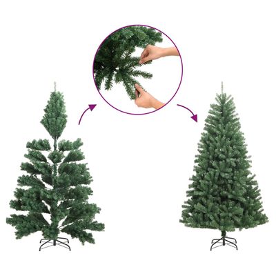 vidaXL Slim Artificial Half Christmas Tree with Stand White 240 cm