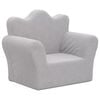 vidaXL Kids' Sofa Light Grey Soft Plush