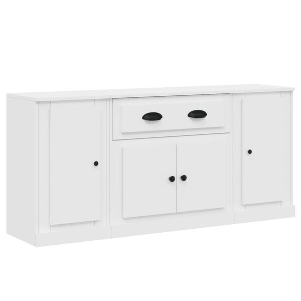 vidaXL Sideboards 3 pcs White Engineered Wood