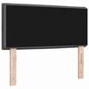 vidaXL LED Headboard with LED Strip Lights Dark Grey 100 cm Polyester