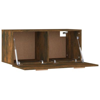 vidaXL Wall Cabinet Smoked Oak 80x35x36.5 cm Engineered Wood