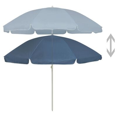 vidaXL Beach Umbrella Blue 240 cm