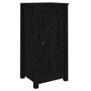 vidaXL Sideboards 2 pcs Black 39x35x80 cm Solid Wood Pine