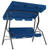 vidaXL Garden Swing Bench Dark Blue 170x110x153 cm Fabric