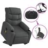 vidaXL Electric Stand up Massage Recliner Chair Dark Grey Fabric