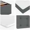 vidaXL Ottoman Bed with Mattress Dark Grey King Single Fabric