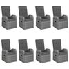 vidaXL 9 Piece Garden Dining Set Grey