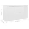 vidaXL Sideboard High Gloss White 120x36x69 cm Engineered Wood